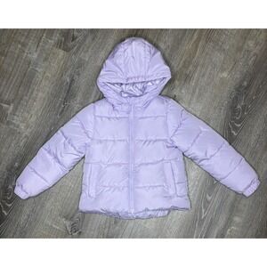Swiss Tech Girls Lavender Fleece Lined Puffer Winter Coat Jacket Sz 4/5 XS